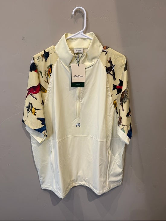 Malbon Other - Malbon Cream Short-Sleeve Windbreaker with Bird Print Sleeves